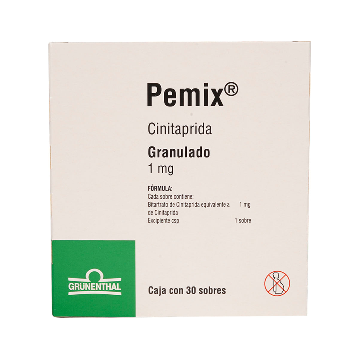 Pemix Cinitrapida Granulado 1 mg Caja Con 30 Sobres